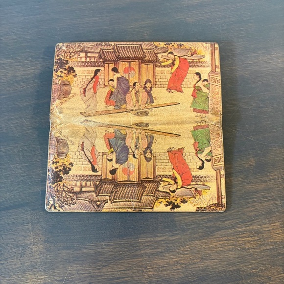 Handbags - Vintage Korean Folk Art Wallet – Hanbok Print – 1980s/90s